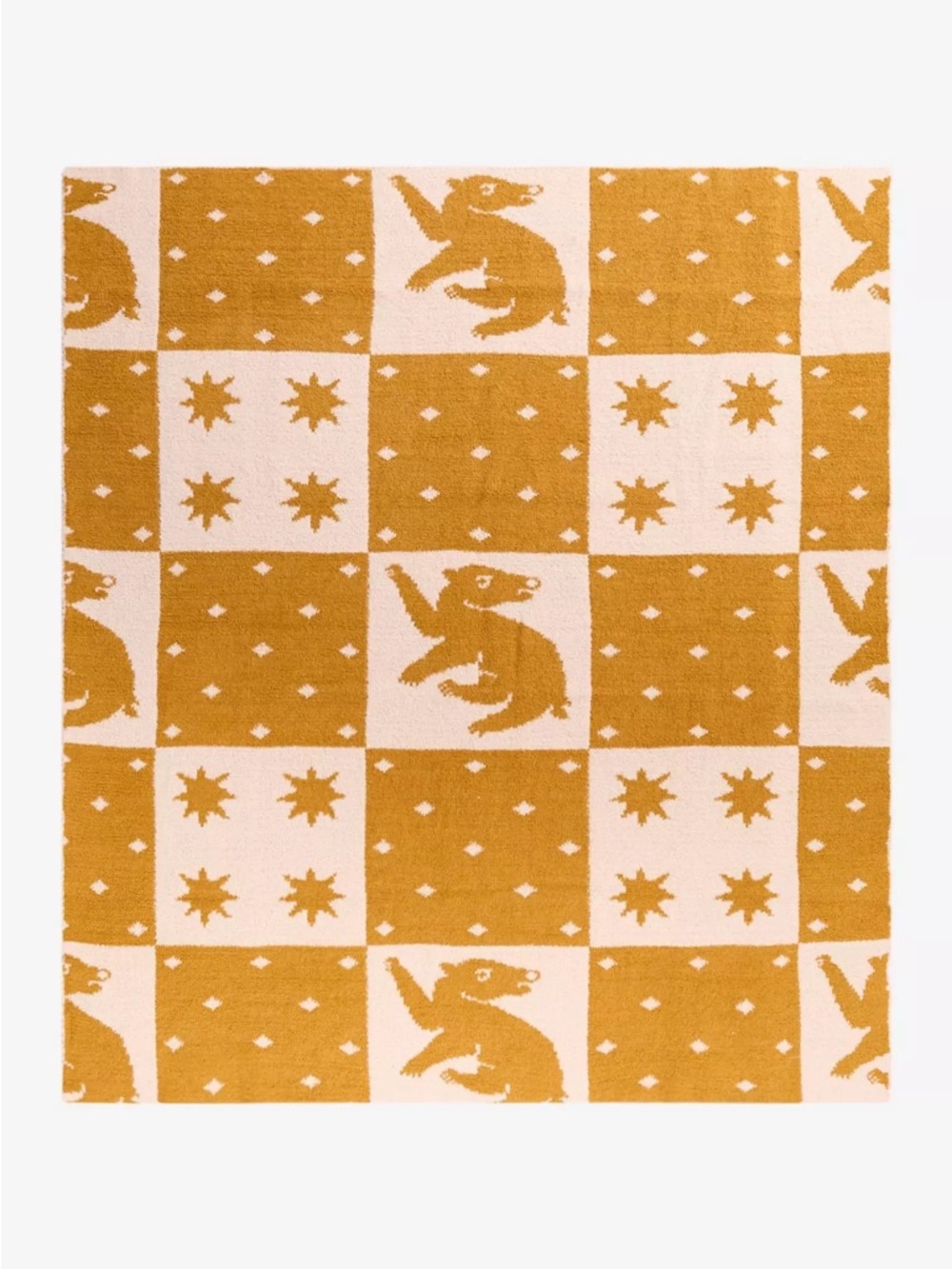 Harry Potter Hufflepuff Checkered Feather Knit Throw — BoxLunch Exclusive